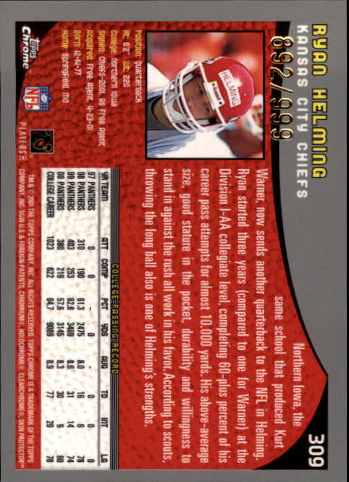 A9106- 2001 Topps Chrome Football Card #s 221-320 -You Pick- 15+ FREE US SHIP - Picture 151 of 173