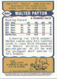 2001 Topps Chrome Walter Payton Reprints Refractors #WP4 Walter Payton 1979 back image