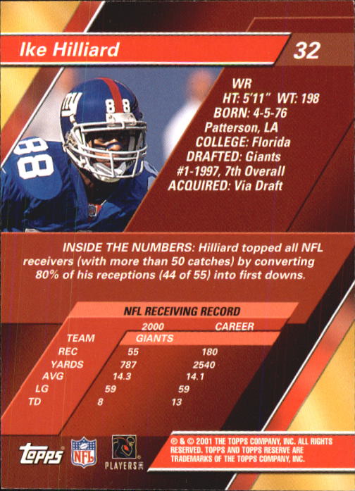 2001 Topps Reserve Football Cards - Picture 21 of 91
