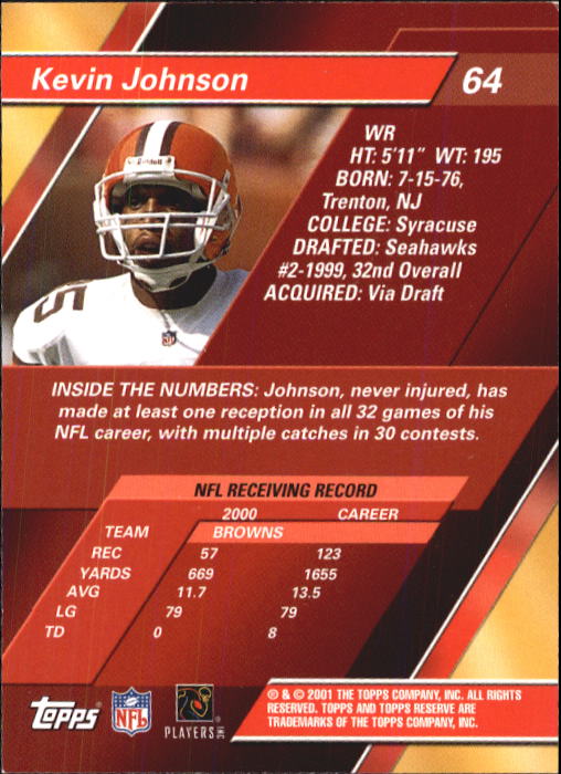 2001 Topps Reserve Football Cards - Picture 49 of 91