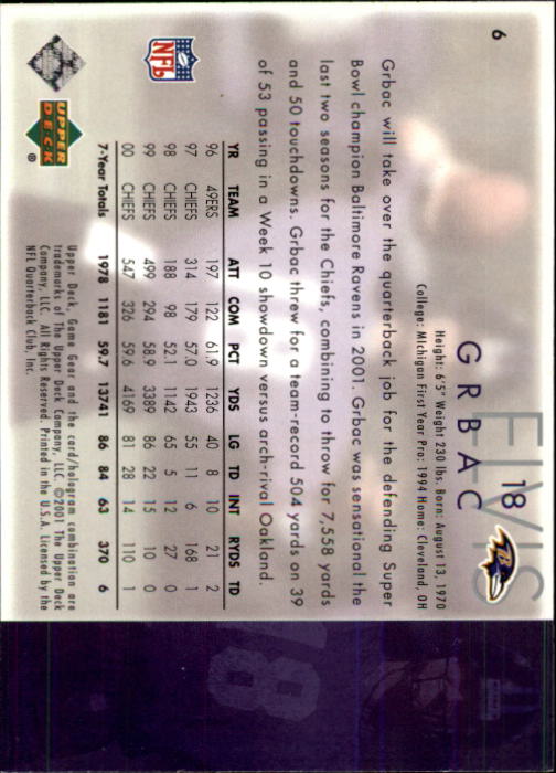 2001 Game Gear (Upper Deck) Football Cards - Picture 167 of 177