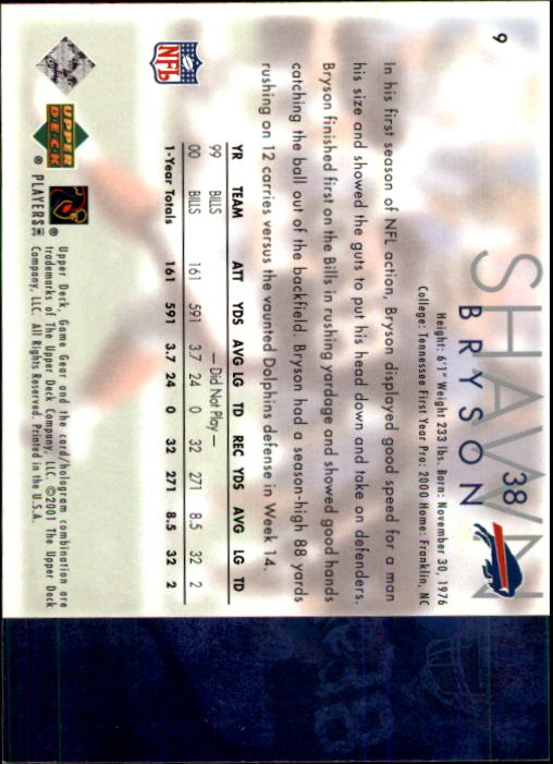2001 Game Gear (Upper Deck) Football Cards - Picture 161 of 177