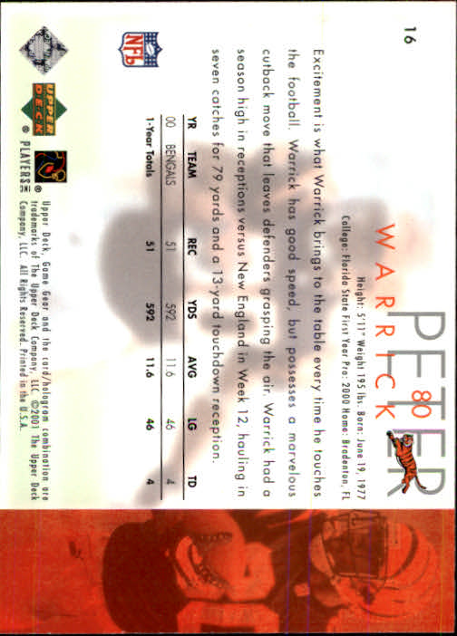 2001 Game Gear (Upper Deck) Football Cards - Picture 147 of 177