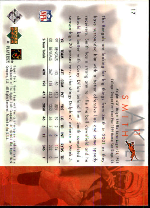 2001 Game Gear (Upper Deck) Football Cards - Picture 145 of 177