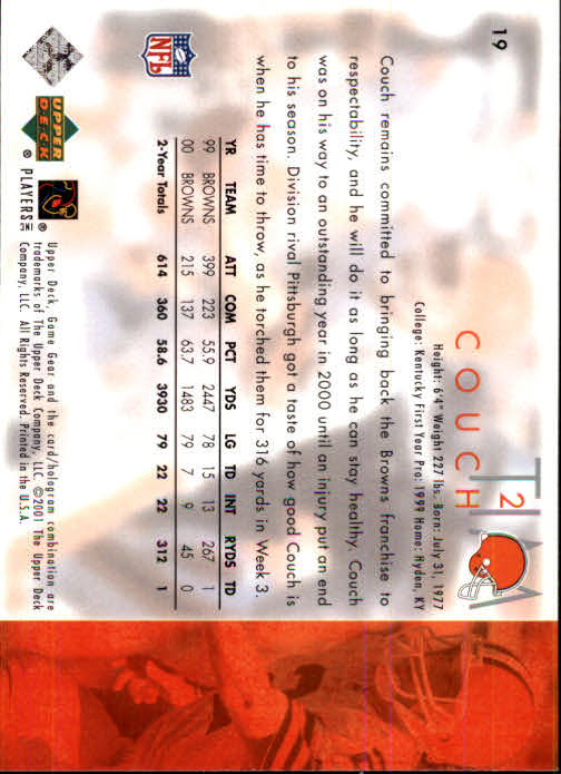 2001 Game Gear (Upper Deck) Football Cards - Picture 141 of 177
