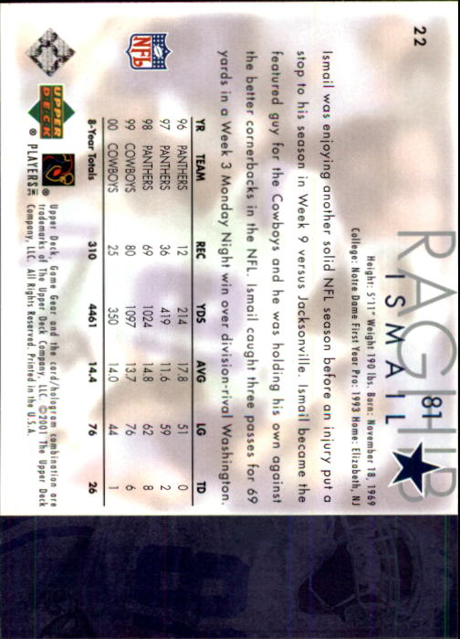 2001 Game Gear (Upper Deck) Football Cards - Picture 135 of 177