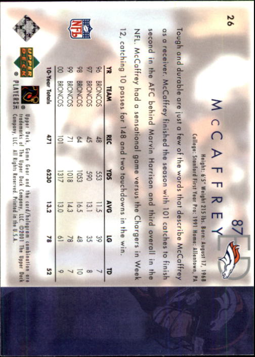 2001 Game Gear (Upper Deck) Football Cards - Picture 129 of 177