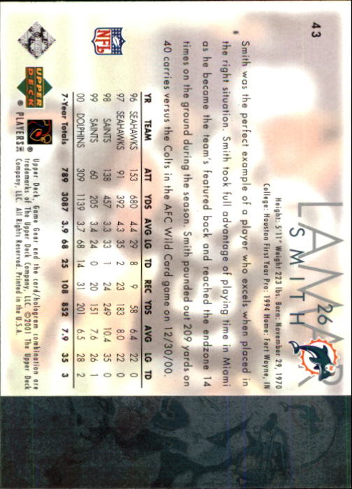 2001 Game Gear (Upper Deck) Football Cards - Picture 97 of 177