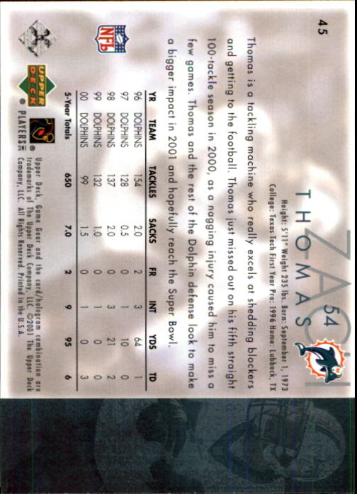 2001 Game Gear (Upper Deck) Football Cards - Picture 93 of 177