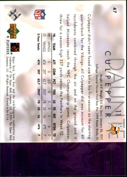 2001 Game Gear (Upper Deck) Football Cards - Picture 89 of 177