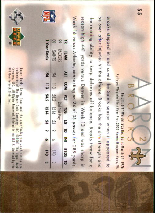 2001 Game Gear (Upper Deck) Football Cards - Picture 73 of 177
