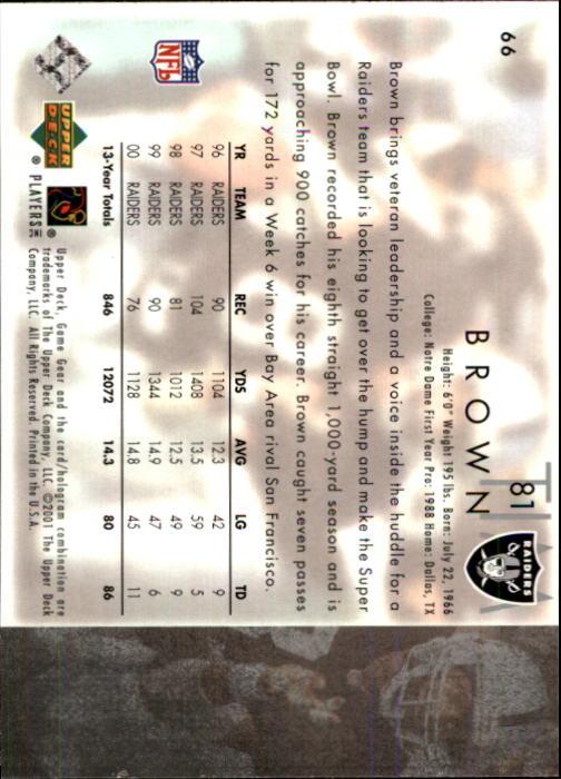 2001 Game Gear (Upper Deck) Football Cards - Picture 55 of 177