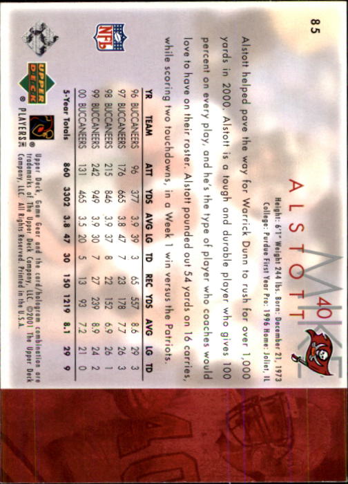 2001 Game Gear (Upper Deck) Football Cards - Picture 19 of 177