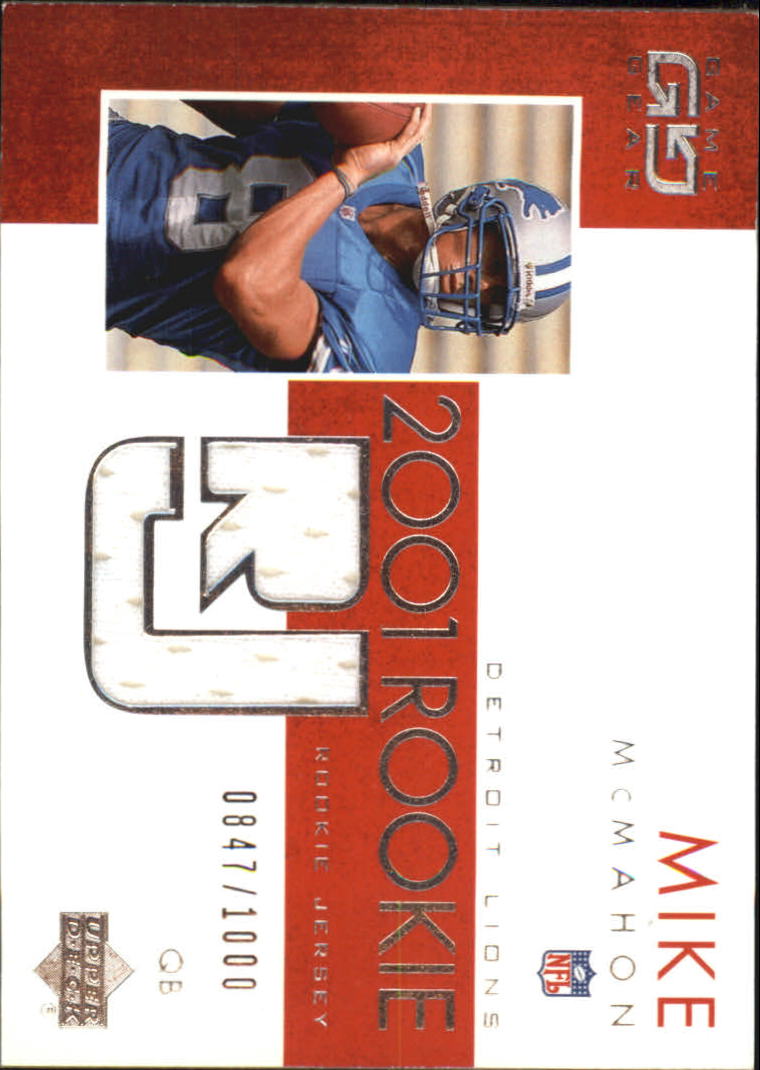 2001 UD Game Gear Rookie Jerseys #91 Mike McMahon
