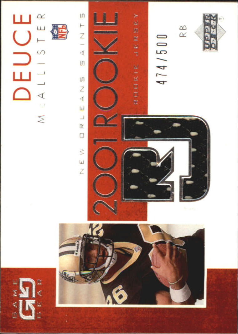 2001 UD Game Gear Rookie Jerseys #106 Deuce McAllister