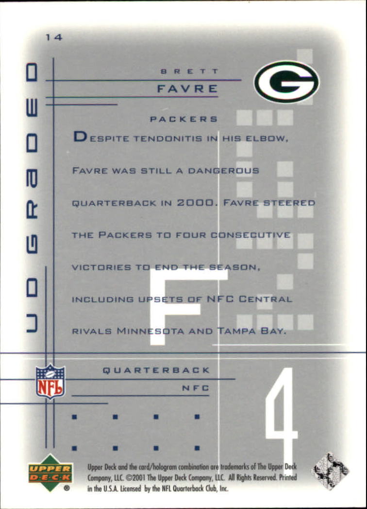 2001 Graded (Upper Deck) Football Cards - Picture 9 of 25