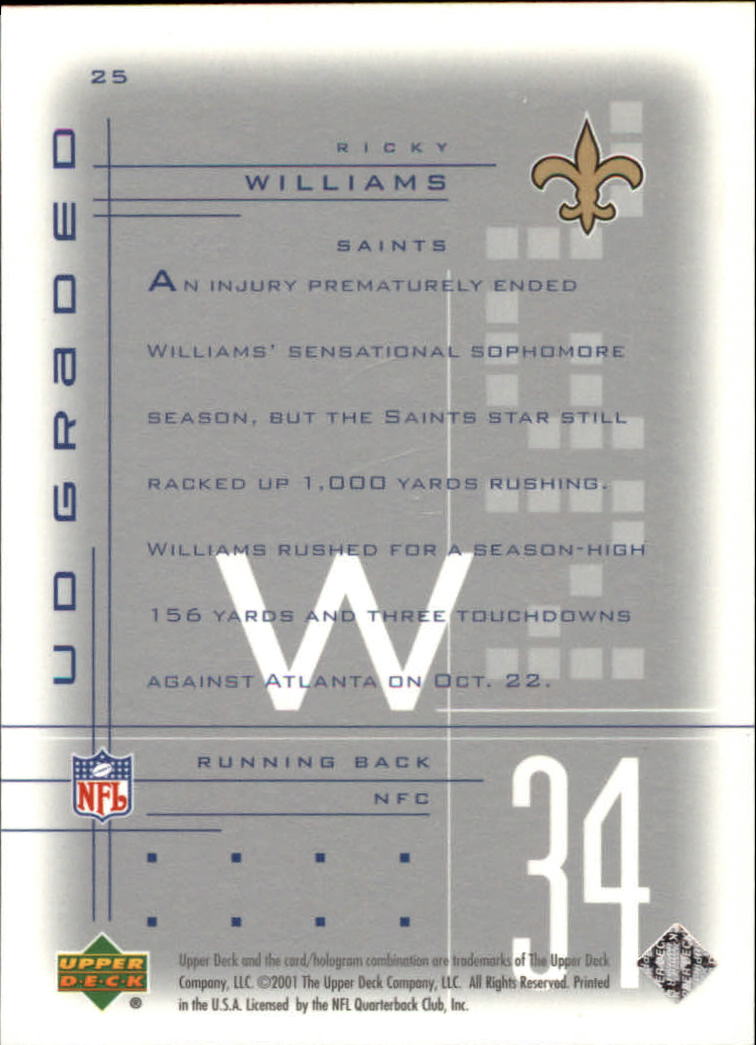 2001 Graded (Upper Deck) Football Cards - Picture 15 of 25