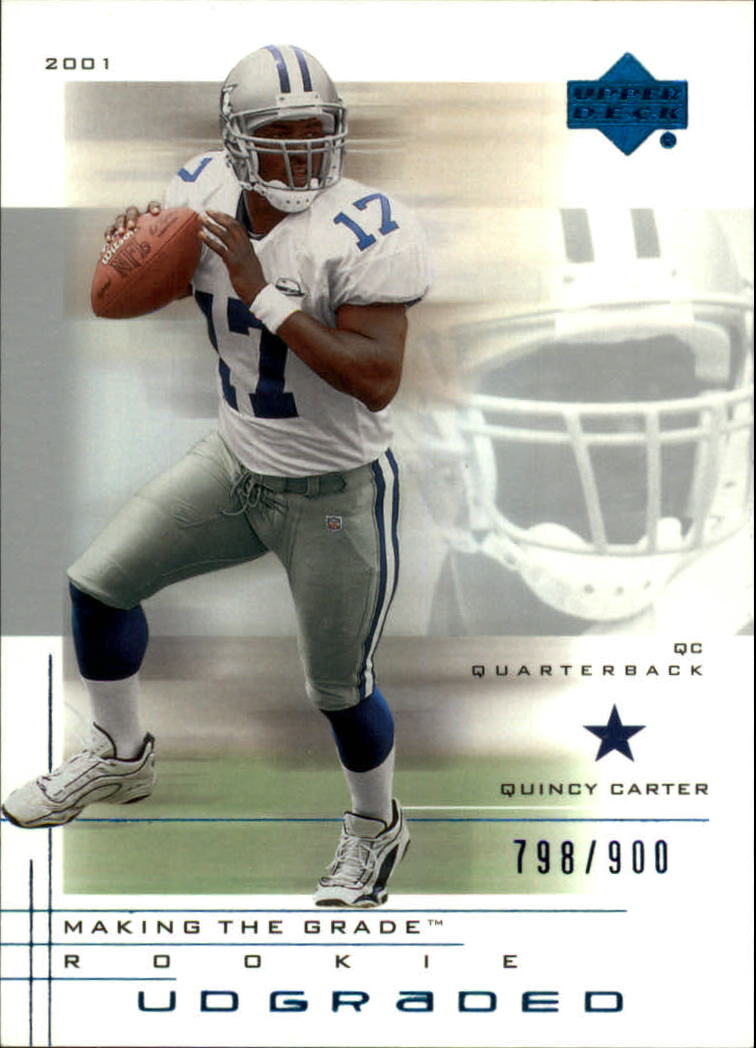 2001 UD Graded #70 Quincy Carter Action RC