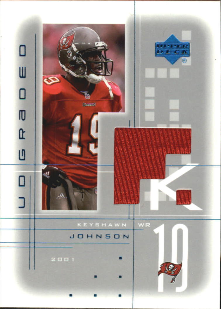 Warren Sapp player worn jersey patch football card (Tampa Bay Buccaneers)  2001 Upper Deck #WS