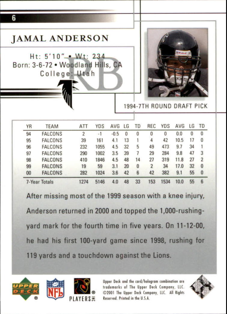 2001 Upper Deck Football "Main Set" Cards - Picture 13 of 361