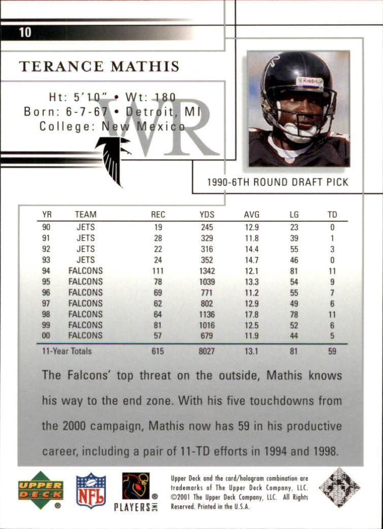 2001 Upper Deck Football "Main Set" Cards - Picture 21 of 361