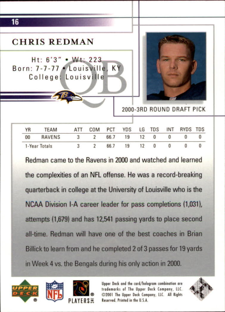 2001 Upper Deck Football "Main Set" Cards - Picture 31 of 361