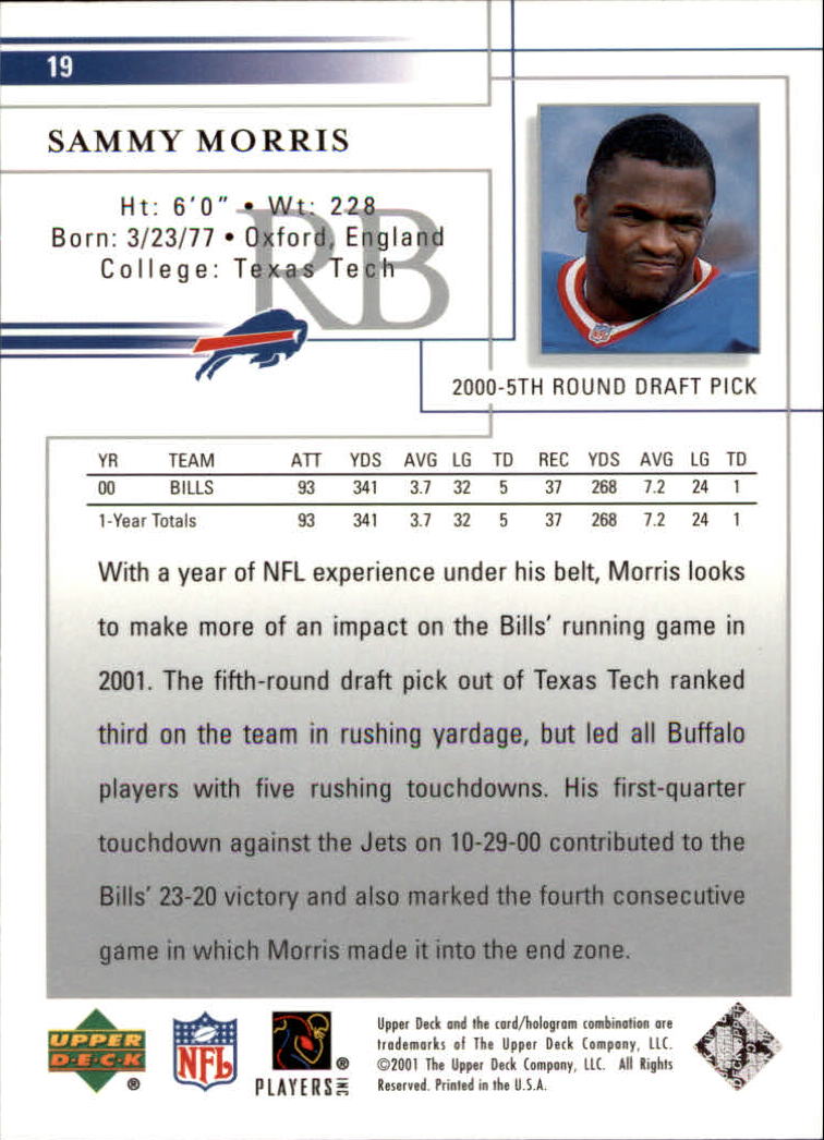 2001 Upper Deck Football "Main Set" Cards - Picture 37 of 361