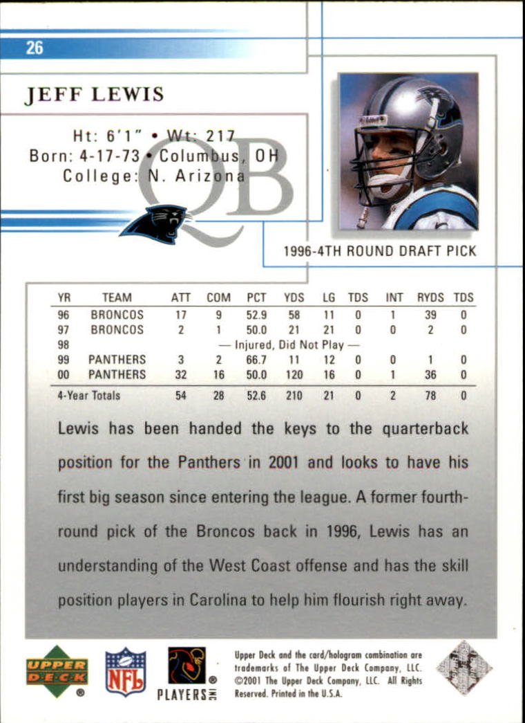 2001 Upper Deck Football "Main Set" Cards - Picture 51 of 361