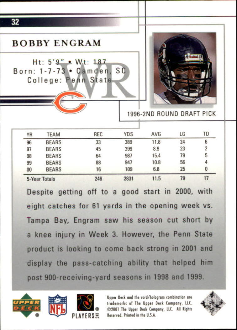 2001 Upper Deck Football "Main Set" Cards - Picture 63 of 361
