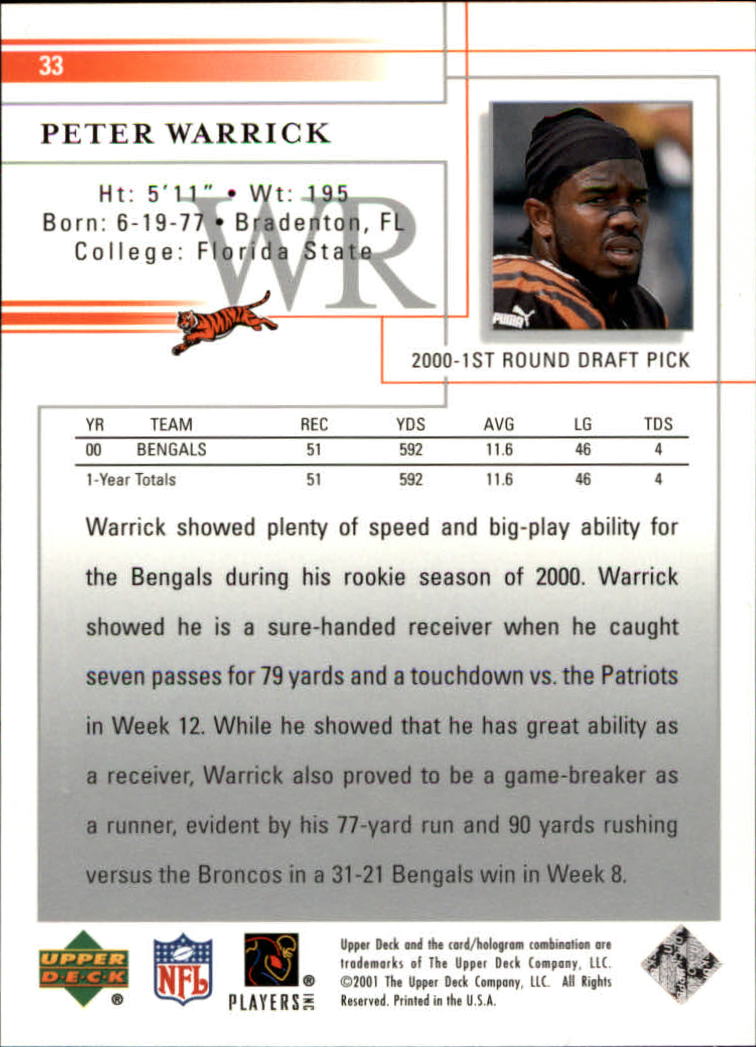 2001 Upper Deck Football "Main Set" Cards - Picture 65 of 361