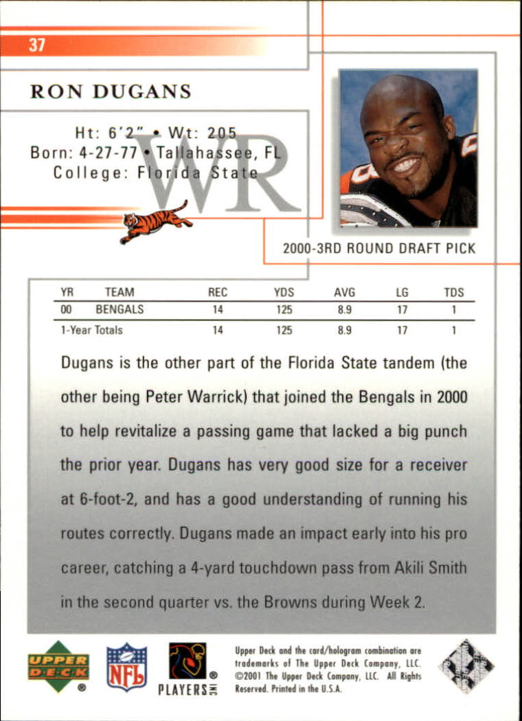 2001 Upper Deck Football "Main Set" Cards - Picture 73 of 361