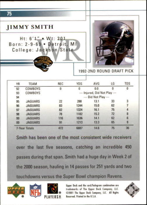 2001 Upper Deck Football "Main Set" Cards - Picture 141 of 361