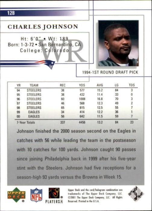 2001 Upper Deck Football "Main Set" Cards - Picture 239 of 361