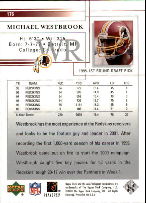 2001 Upper Deck Football "Main Set" Cards - Picture 331 of 361