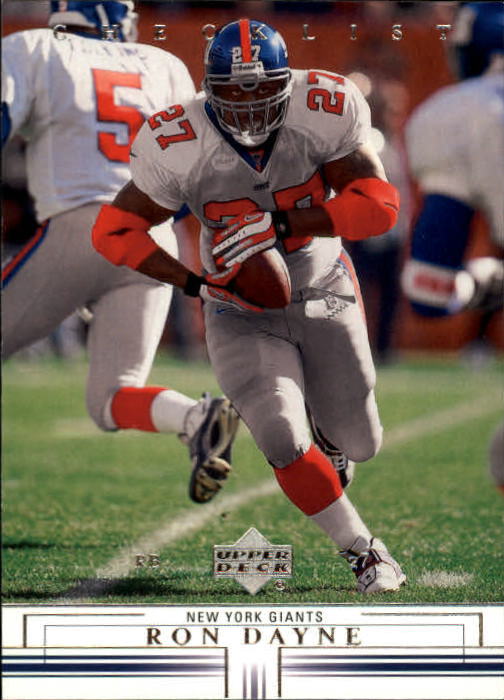 2001 Upper Deck Football "Main Set" Cards - Picture 334 of 361