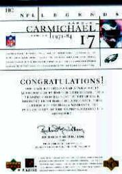 2001 Upper Deck Legends Autographs #HC Harold Carmichael back image