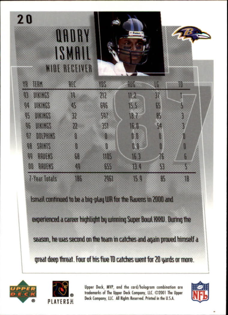 2001 MVP (Upper Deck) Football "Main Set" Cards - Picture 7 of 145