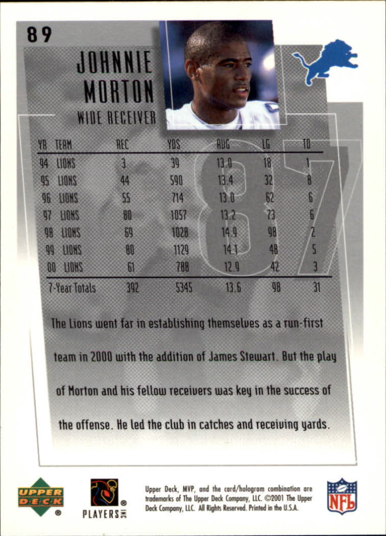 2001 MVP (Upper Deck) Football "Main Set" Cards - Picture 23 of 145