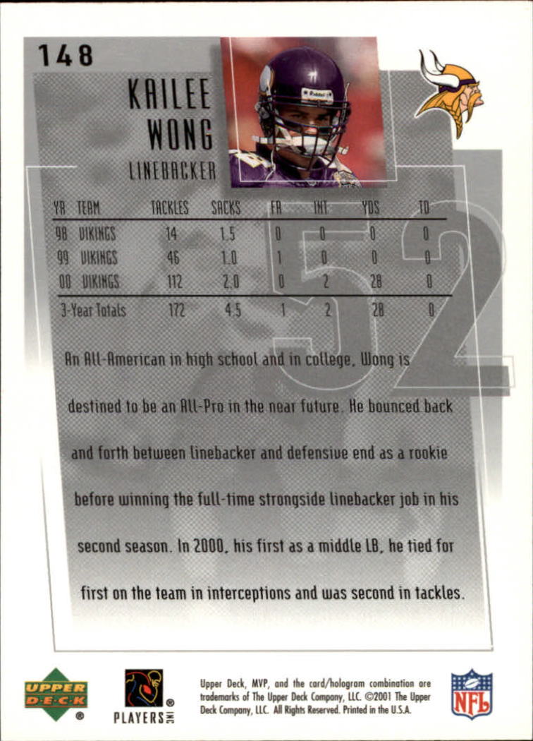 2001 MVP (Upper Deck) Football "Main Set" Cards - Picture 33 of 145