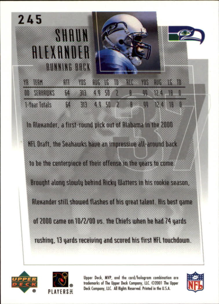 2001 MVP (Upper Deck) Football "Main Set" Cards - Picture 51 of 145