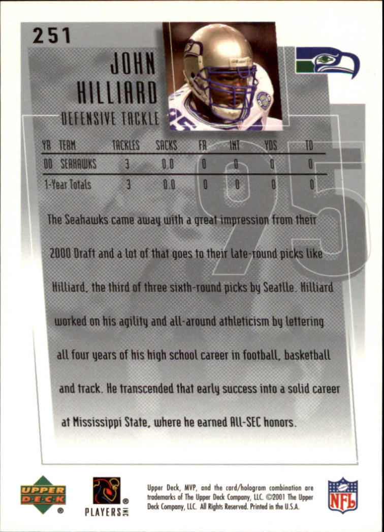 2001 MVP (Upper Deck) Football "Main Set" Cards - Picture 57 of 145