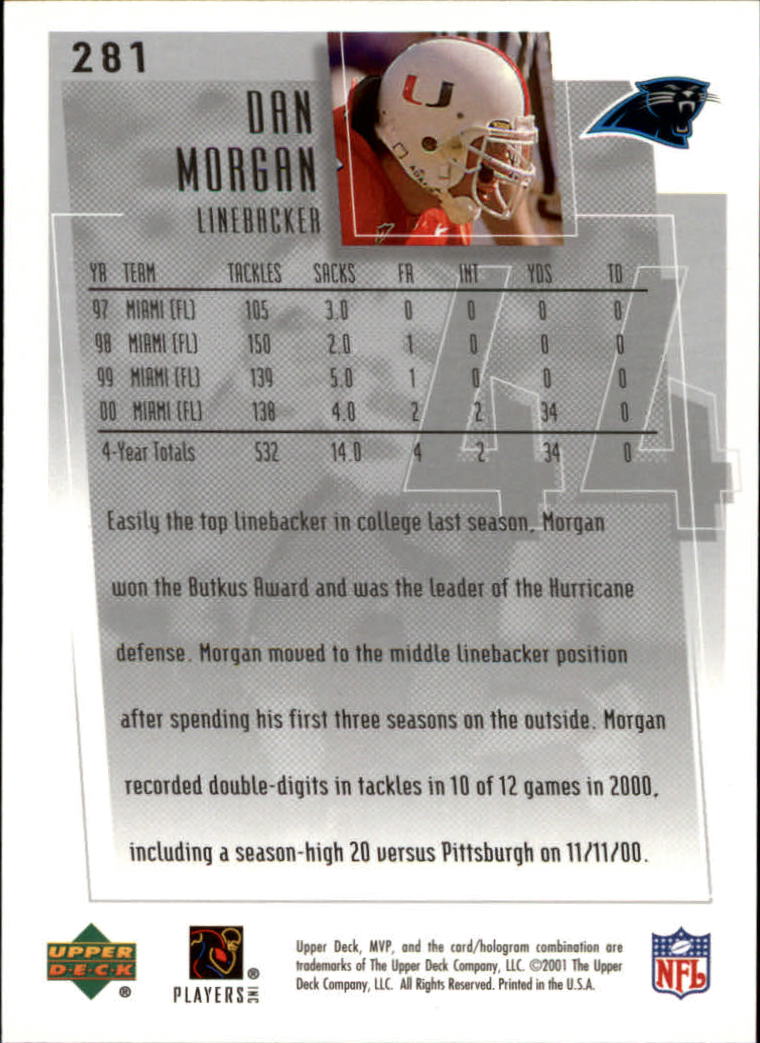 2001 MVP (Upper Deck) Football "Main Set" Cards - Picture 65 of 145