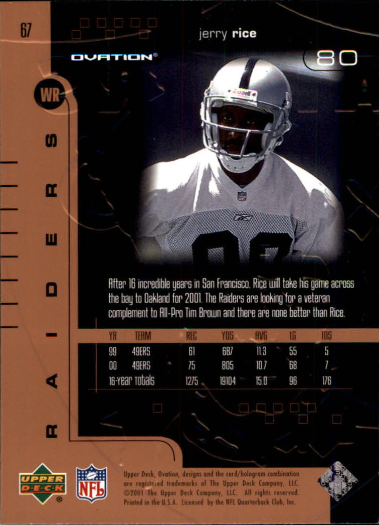 Jerry Rice cards (2000-2022) 49ers Raiders - You Choose - Bild 81 von 227