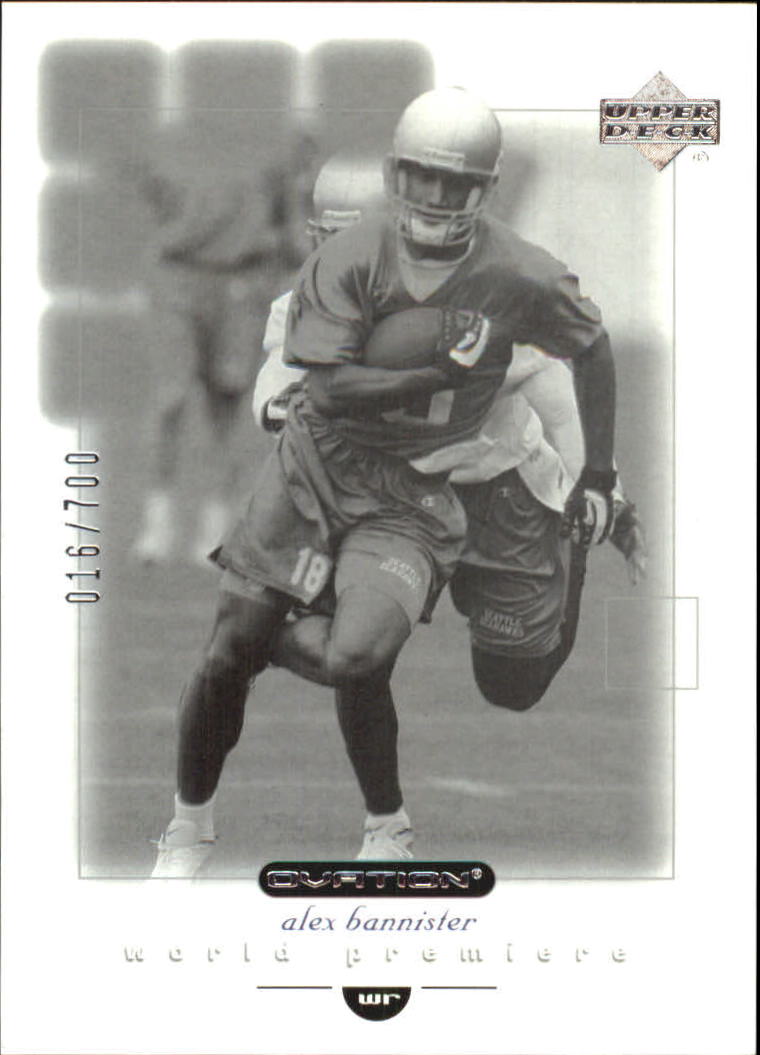 2001 Upper Deck Ovation Black and White Rookies #95 Alex Bannister