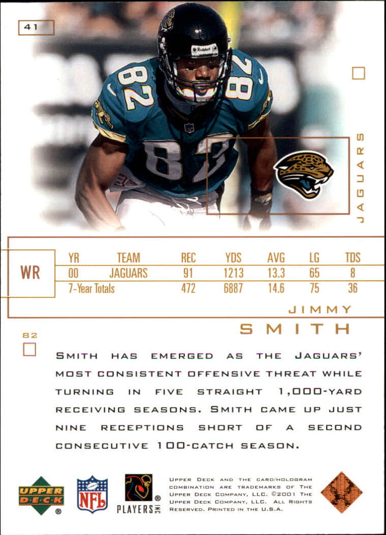 2001 Upper Deck Pros and Prospects #41 Jimmy Smith back image