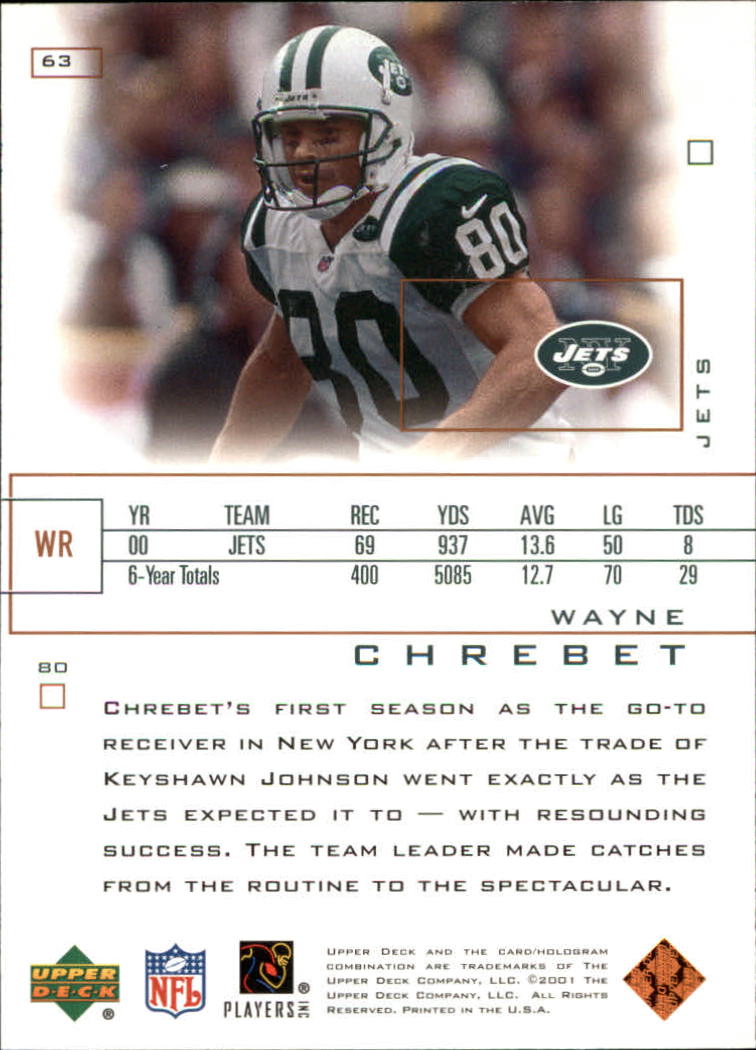 2001 Pros and Prospects (Upper Deck) Football "Main Set" Cards - Picture 41 of 67