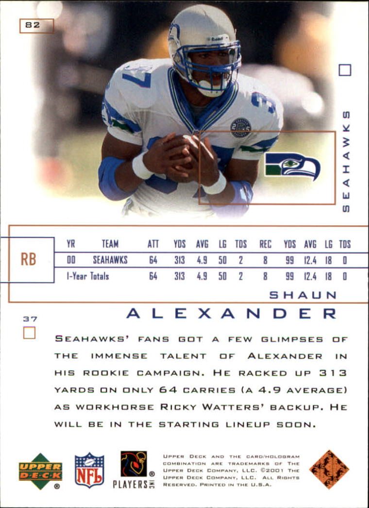 2001 Pros and Prospects (Upper Deck) Football "Main Set" Cards - Picture 57 of 67