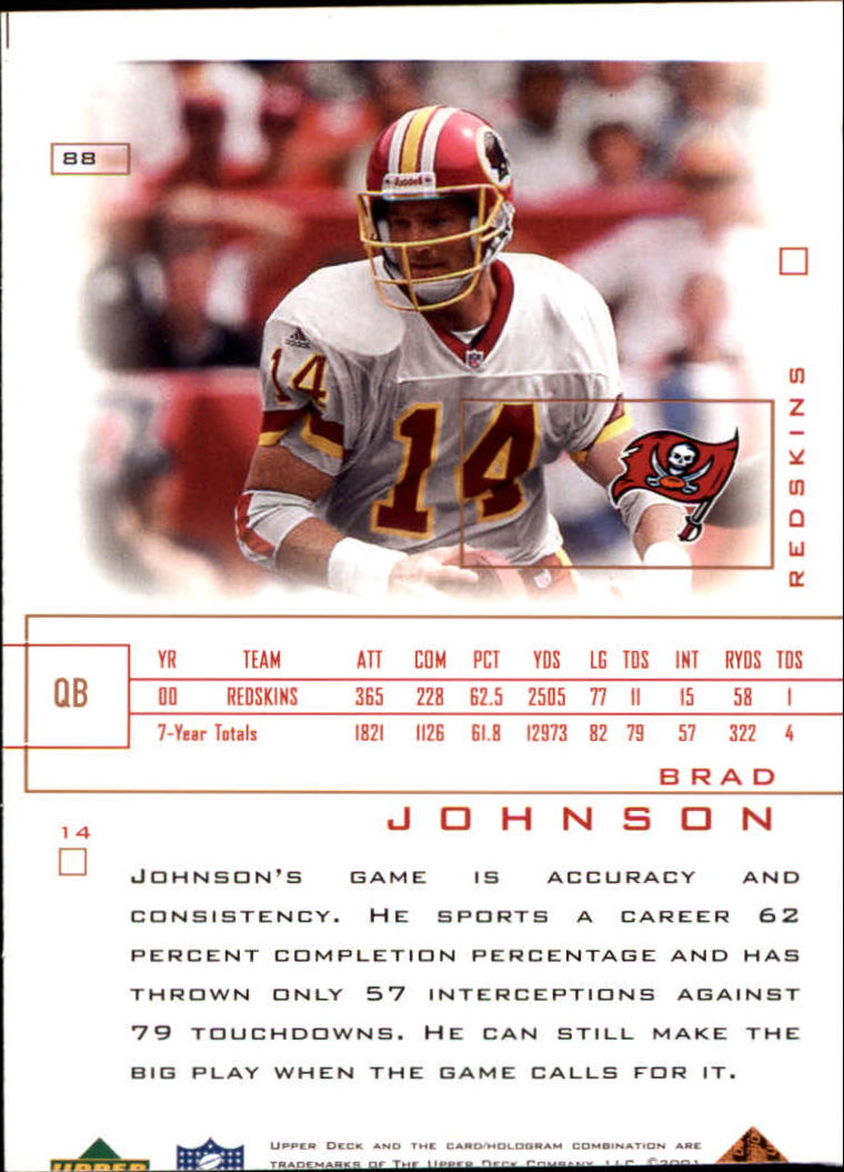 2001 Pros and Prospects (Upper Deck) Football "Main Set" Cards - Picture 61 of 67