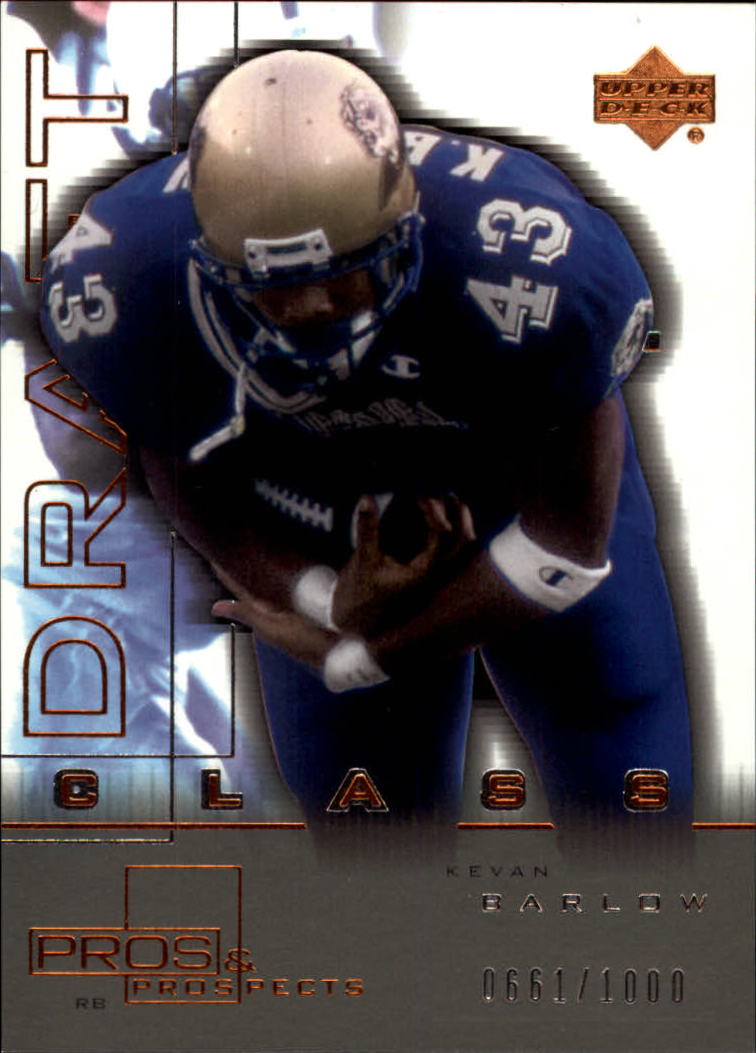 2001 Pros and Prospects (Upper Deck) Football "Main Set" Cards - Picture 62 of 67
