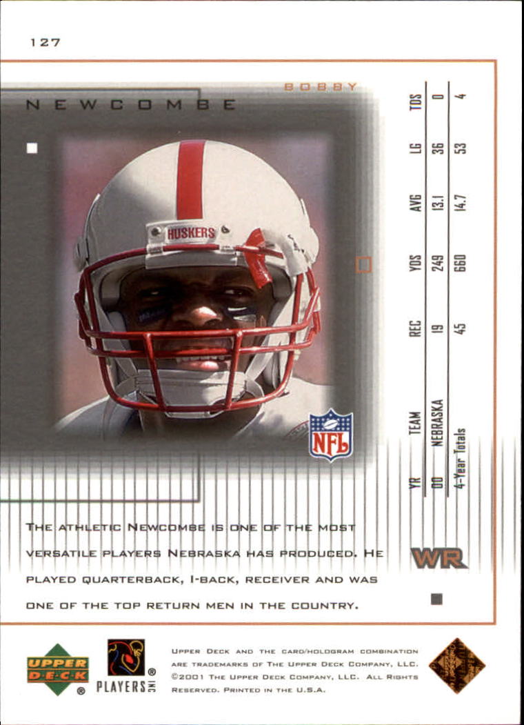 2001 Pros and Prospects (Upper Deck) Football "Main Set" Cards - Picture 65 of 67